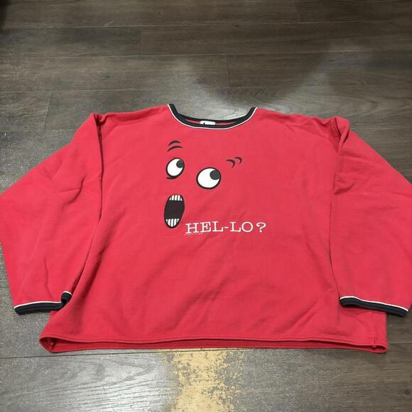 Vintage Blanc Noir Hel Lo Hello Crewneck Sweatshirt RARE - Picture 4 of 5